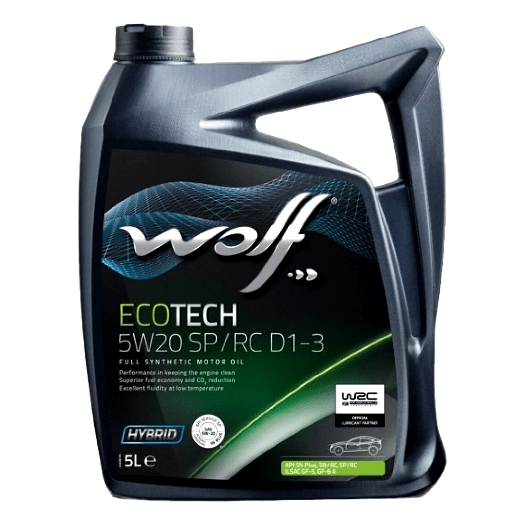 Моторное масло WOLF EcoTech SP/RC D1-3 5W-20 5 л (1050526) - zapix