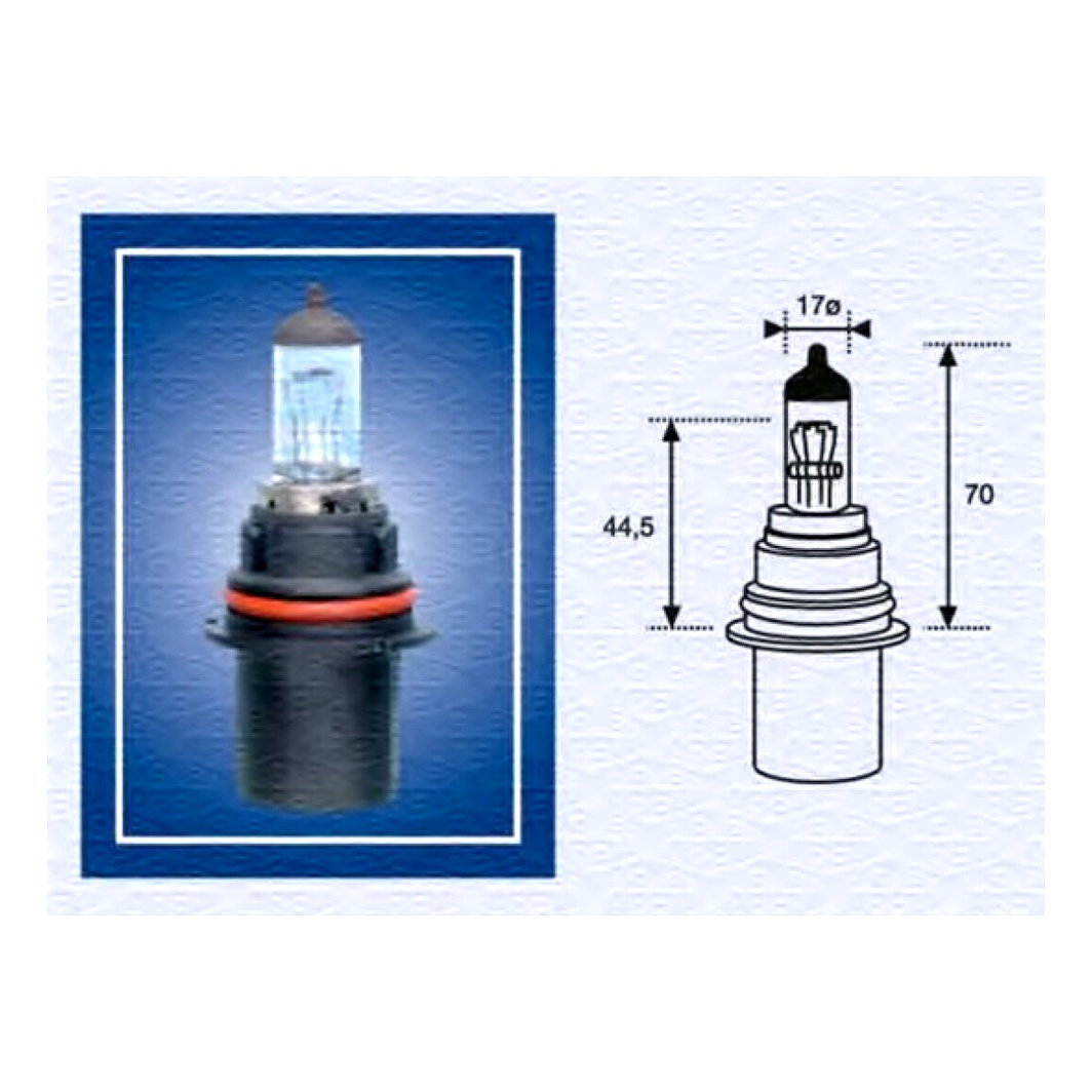 Автолампа галогенова MAGNETI MARELLI HB1 P29t 45W 12V прозора 002555200000 - zapix
