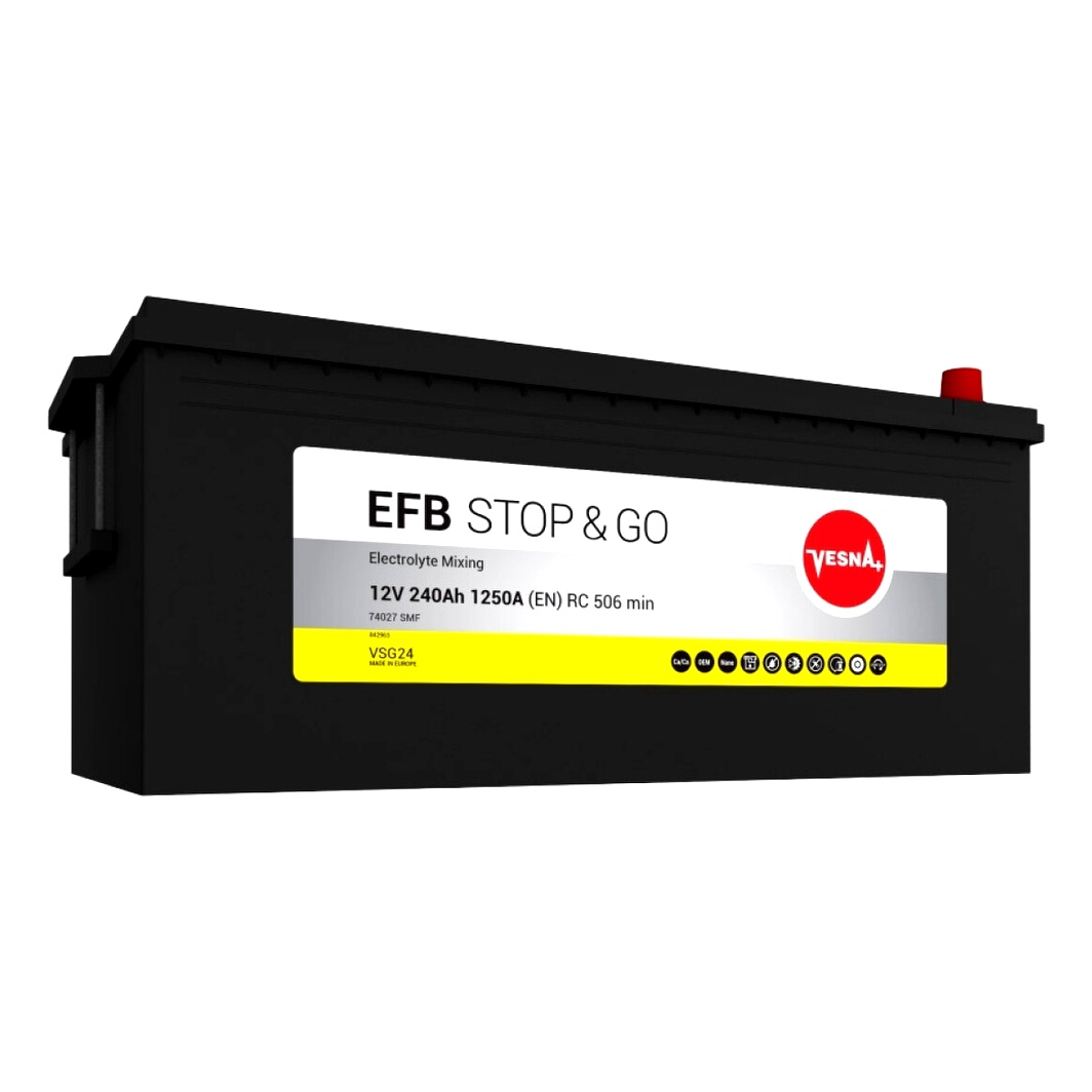 Акумулятор VESNA Stop & Go 12V 240Ah 1250A L+ 453612 - zapix