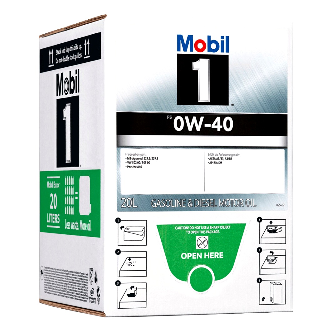 Моторное масло MOBIL 1 FS 0W-40 20 (box) л (153730) - zapix