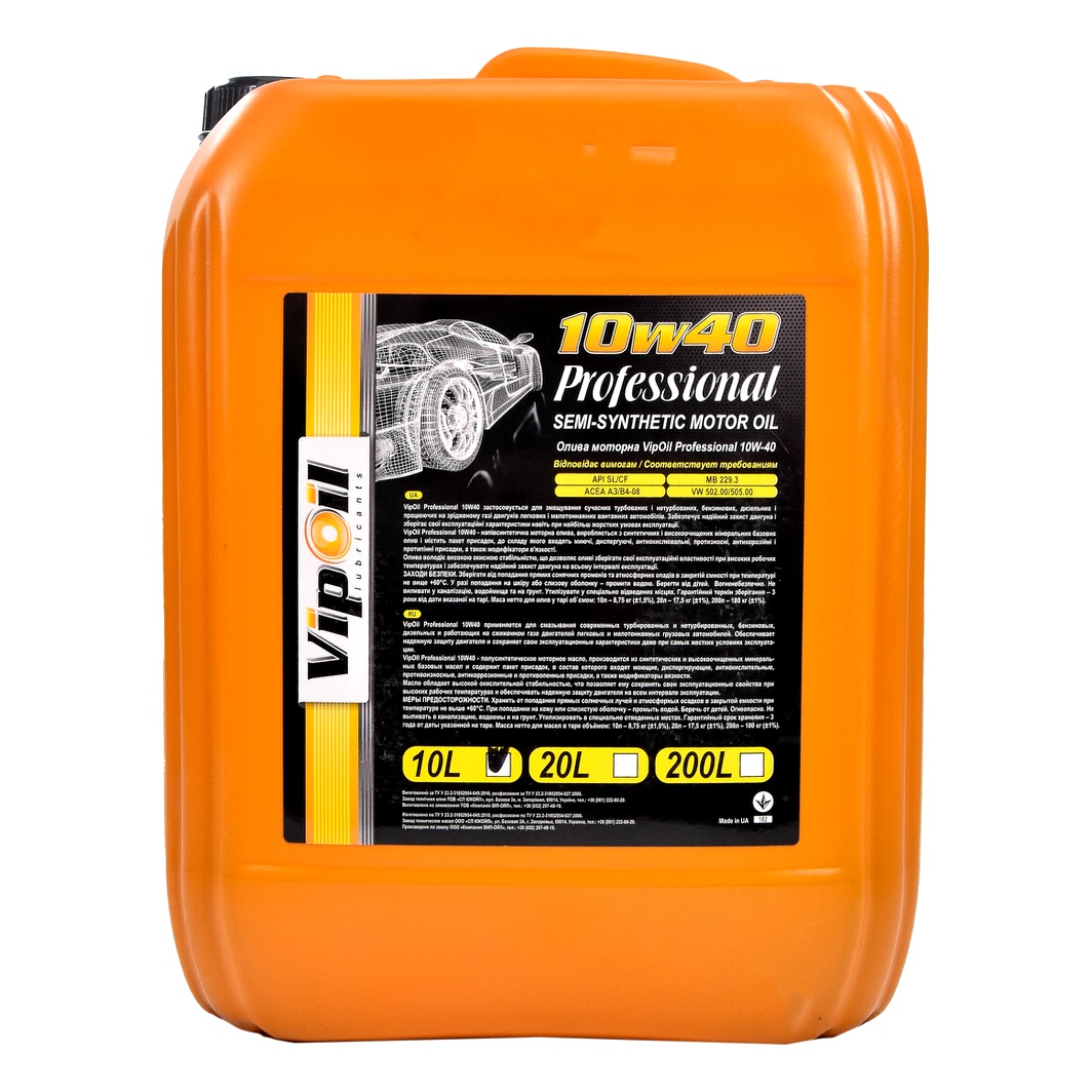 Моторное масло VIPOIL Professional 10W-40 10 л (162829) - zapix