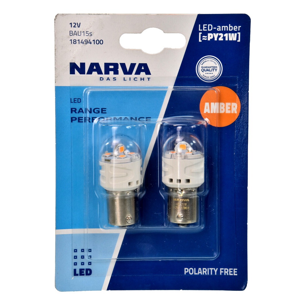 Автолампа LED (світлодіодна) NARVA Range Performance LED PY21W BAY15d 2.16W 12V 181494100 - zapix