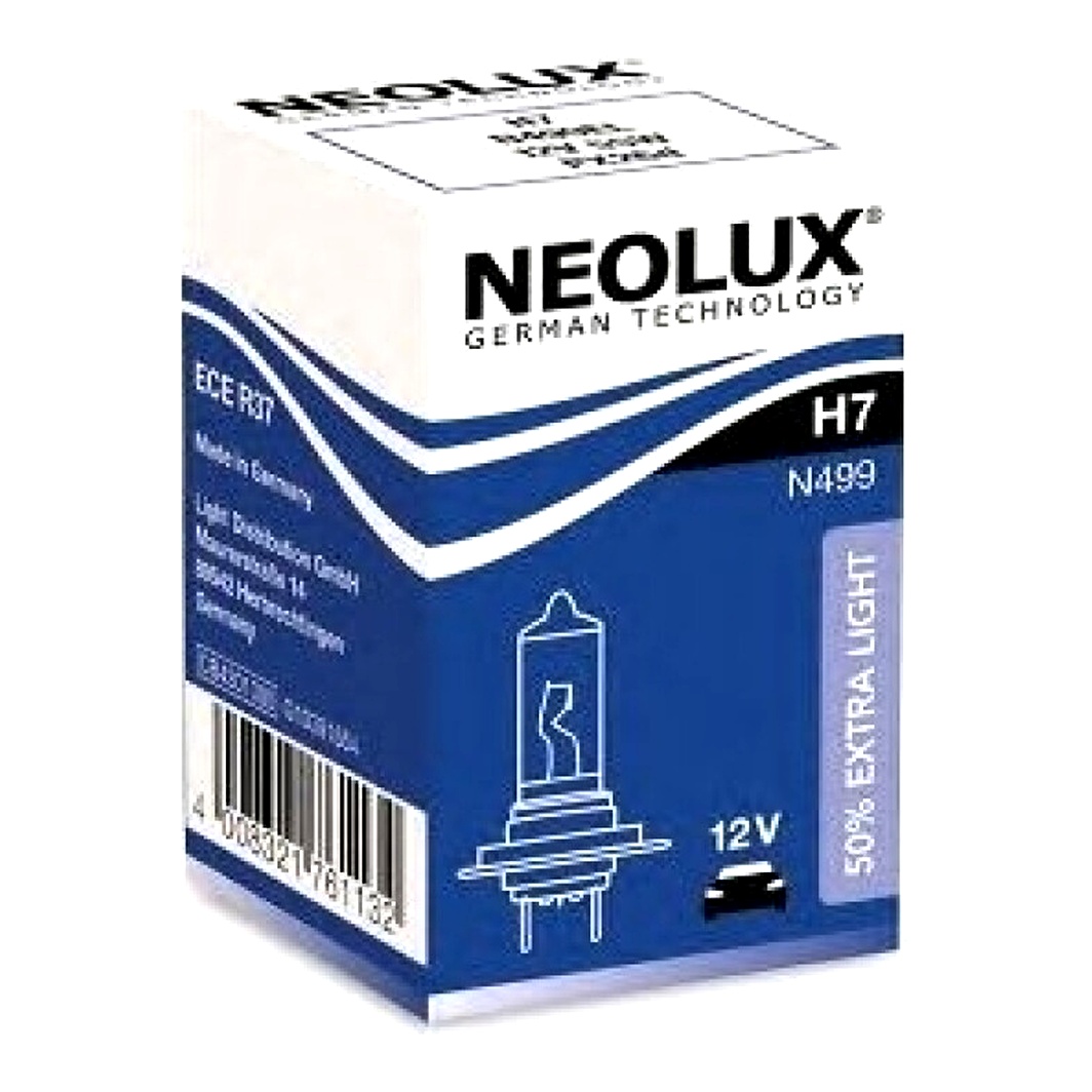 Автолампа галогенова NEOLUX® Neolux 50% Extra Light H7 PX26d 55W 12V прозора N499EL - zapix