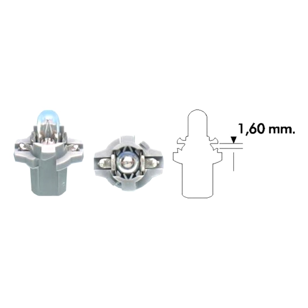 Автолампа накала MAGNETI MARELLI B2.4W B8.7d 1.2W 12V прозрачная 002053400000 - zapix