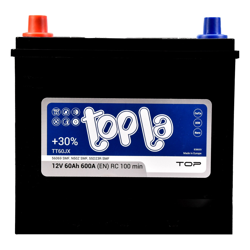 Акумулятор TOPLA Top JIS 12V 60Ah 600A L+ 118960 - zapix