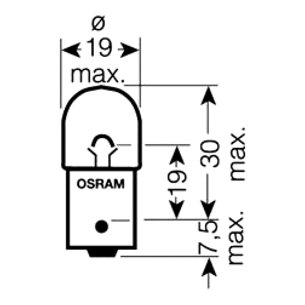 Автолампа накала OSRAM Ultra Life R5W BA15s 5W 12V прозрачная 5007ULT - zapix