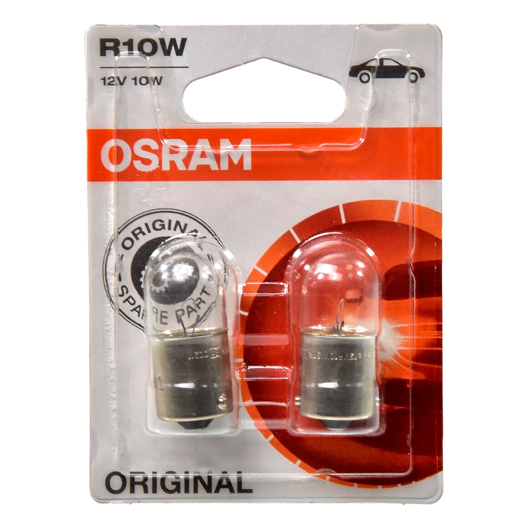 Автолампа розжарювання OSRAM Original Line R10W BA15s 10W 12V прозора 500802B - zapix