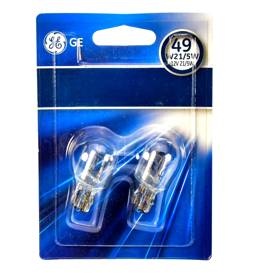 Автолампа накала GENERAL ELECTRIC Basic W21/5W W3x16q 5W 12V прозрачная 74432B - zapix