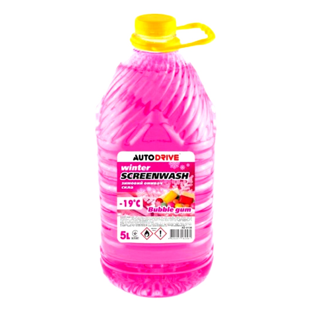 Омивач скла готовий зимовий -19°С AUTO DRIVE Screenwash bubble gum 5 л AD0138 - zapix