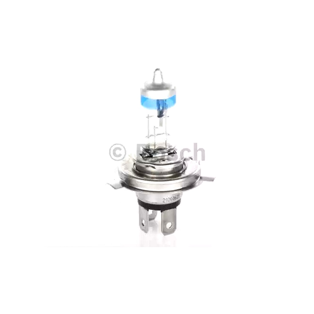 Автолампа галогеновая BOSCH H4 P43t 55W 12V прозрачно-голубая 1987302144 - zapix