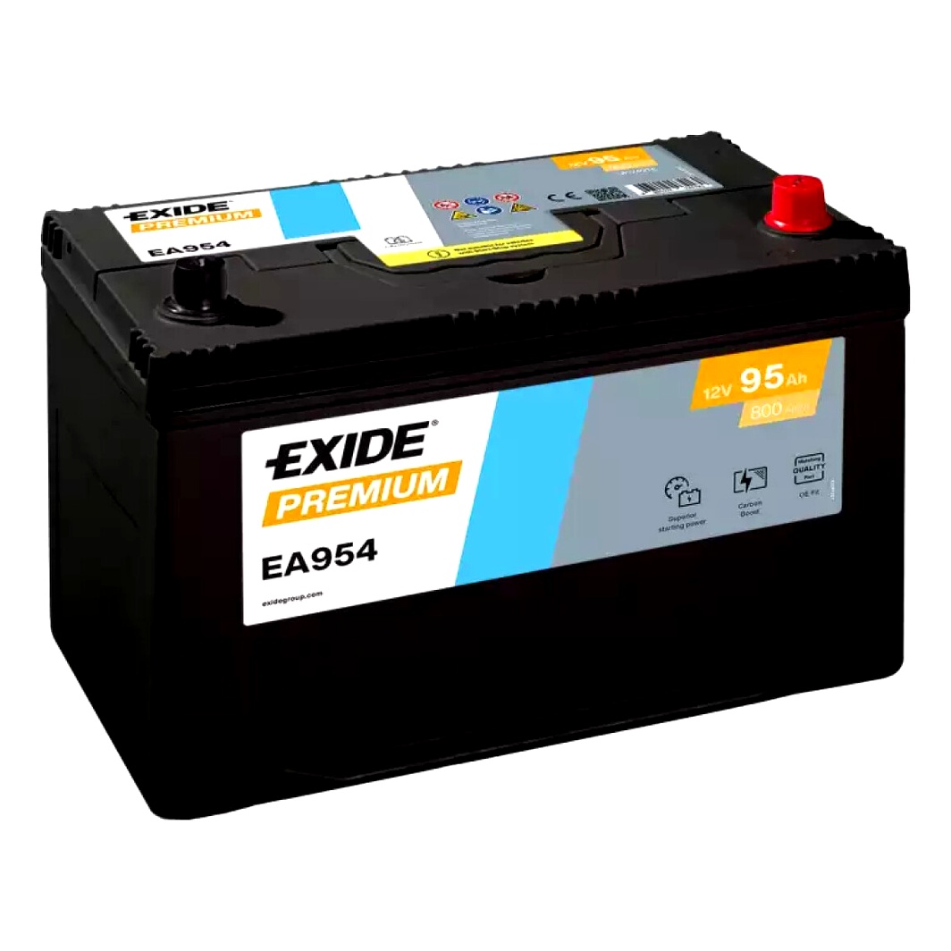 Акумулятор EXIDE Premium 12V 95Ah 800A R+ EA954 - zapix