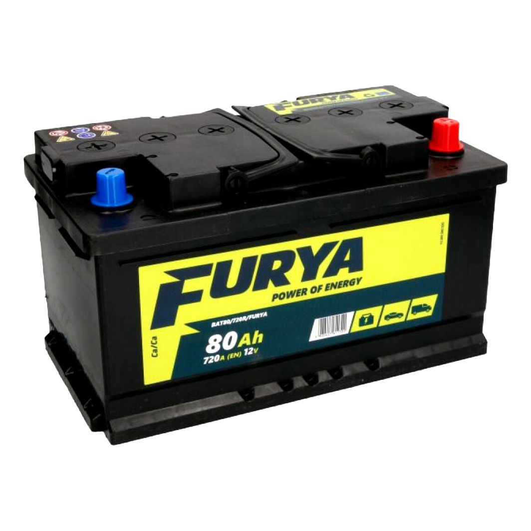 Акумулятор FURYA 12V 80Ah 720A R+ BAT80720RFURYA - zapix
