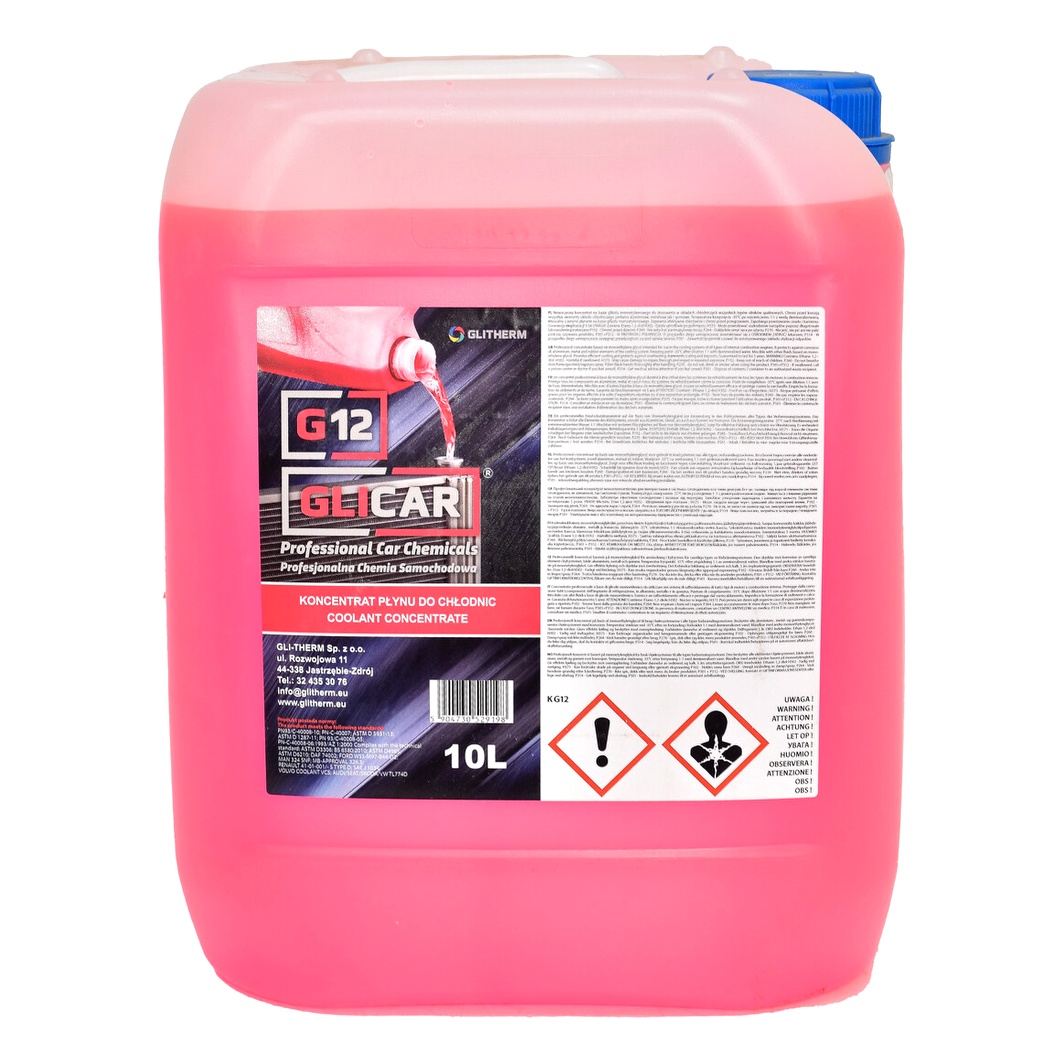 Концентрат антифризу GLICAR червоний G12 10 л (GL1210CN) - zapix
