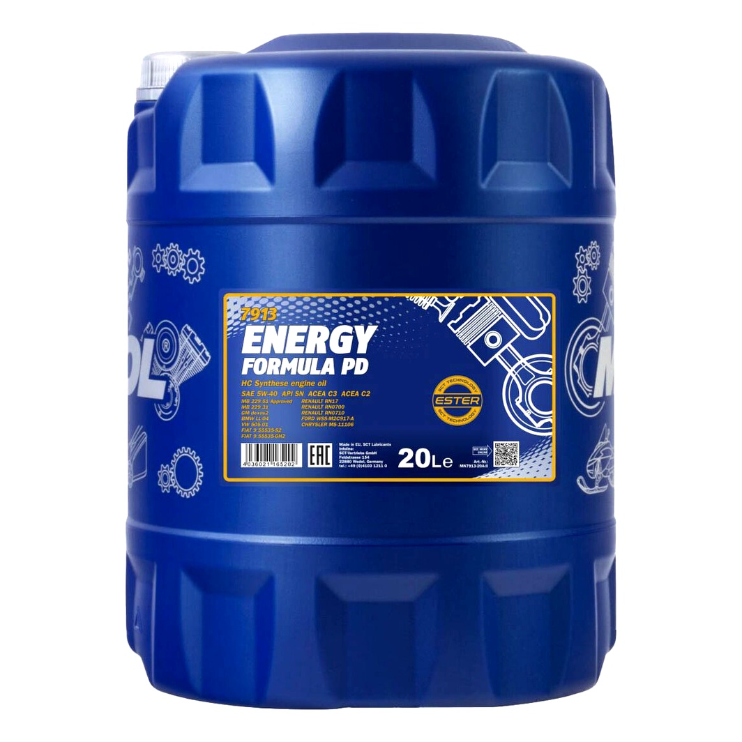 Моторна олива MANNOL Energy Formula PD 5W-40 20 л (MN791320) - zapix