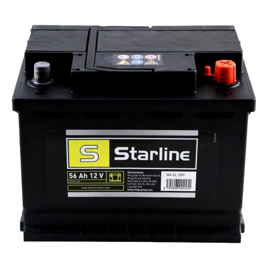 Акумулятор STARLINE 12V 56Ah 480A R+ BASL55P - zapix