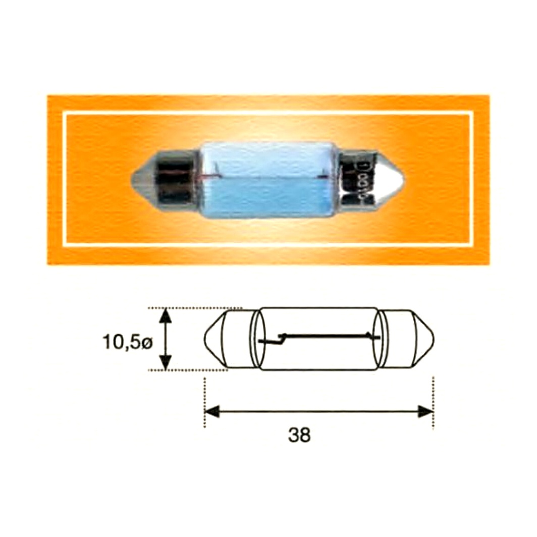 Автолампа накала MAGNETI MARELLI B2.4W SV8.5-8 10W 24V прозрачная 009462100000 - zapix