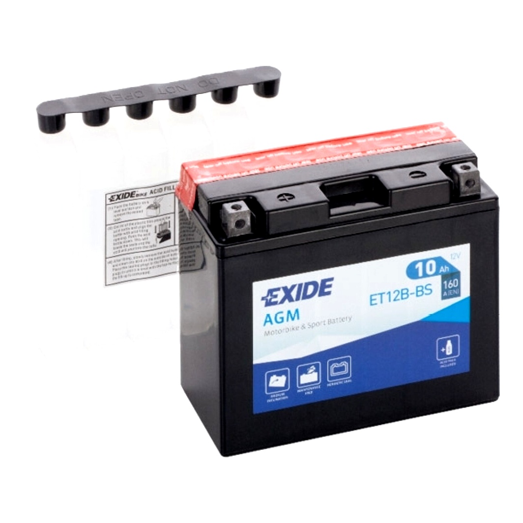 Акумулятор EXIDE AGM 12V 10Ah 160A L+ ET12BBS - zapix