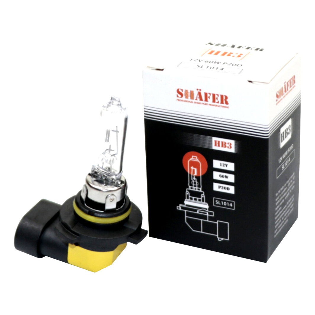Автолампа галогенова SHAFER HB3 P20d 65W 12V прозора SL1014 - zapix
