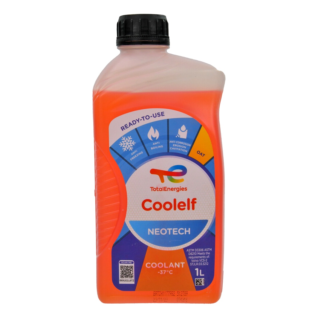 Готовий антифриз TOTAL Coolelf Neotech помаранчевий OAT -37 °C 1 л (230173) - zapix