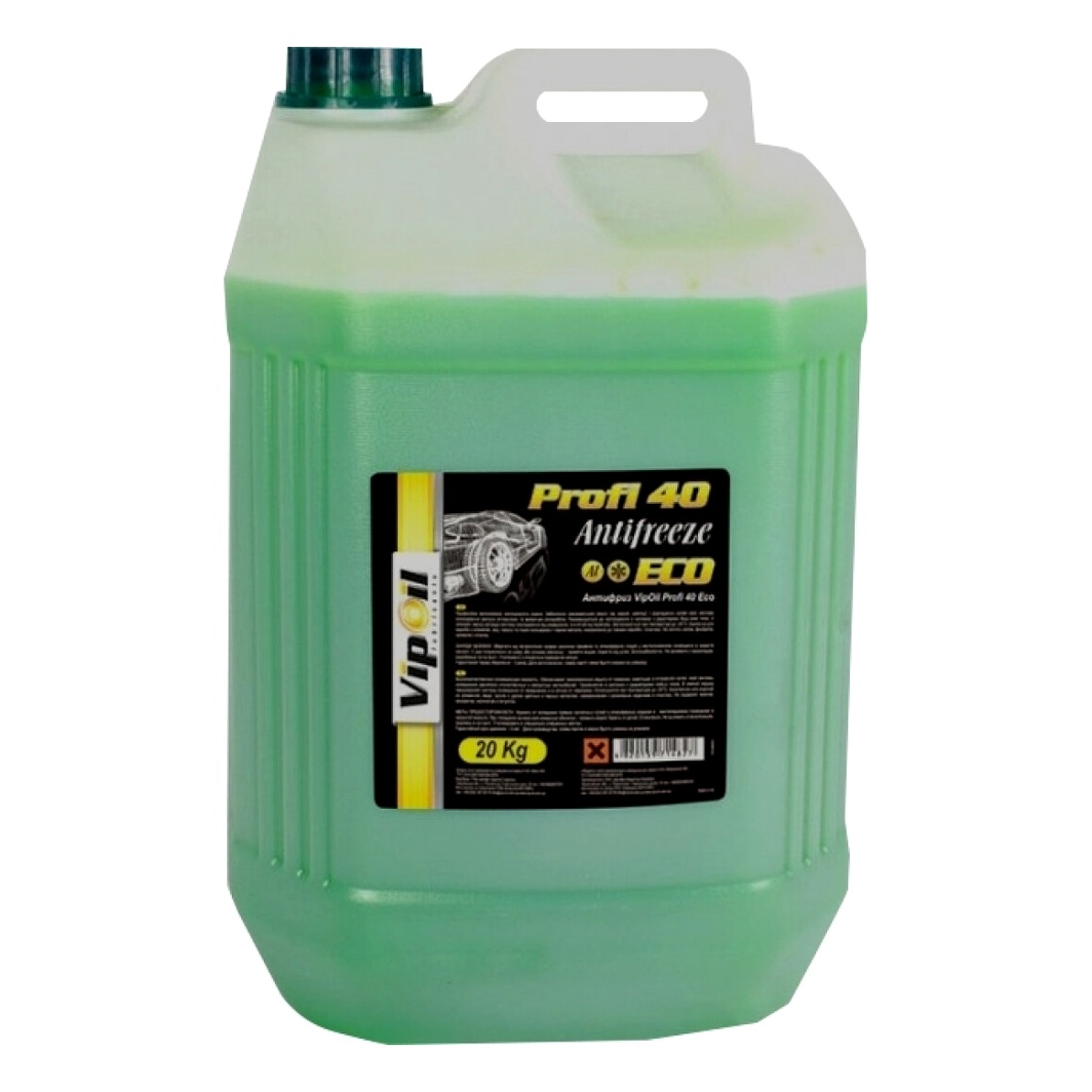 Готовий антифриз VIPOIL Eco Profi 40 зелений G11 -30 °C 20 л (701249) - zapix