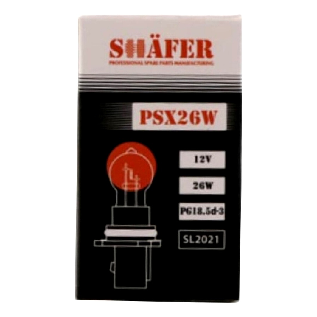 Автолампа галогенова SHAFER PSX26W PG18.5d-3 26W 12V прозора SL2021 - zapix