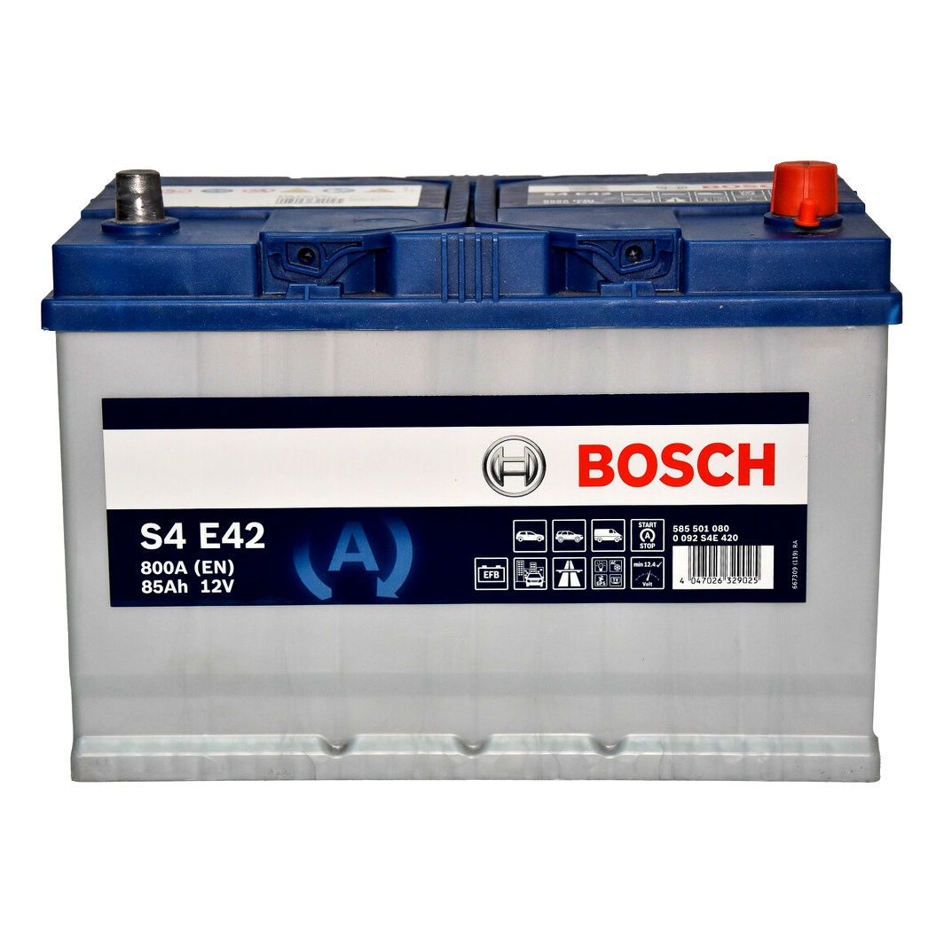 Акумулятор BOSCH S4 12V 85Ah 800A R+ 0092S4E420 - zapix