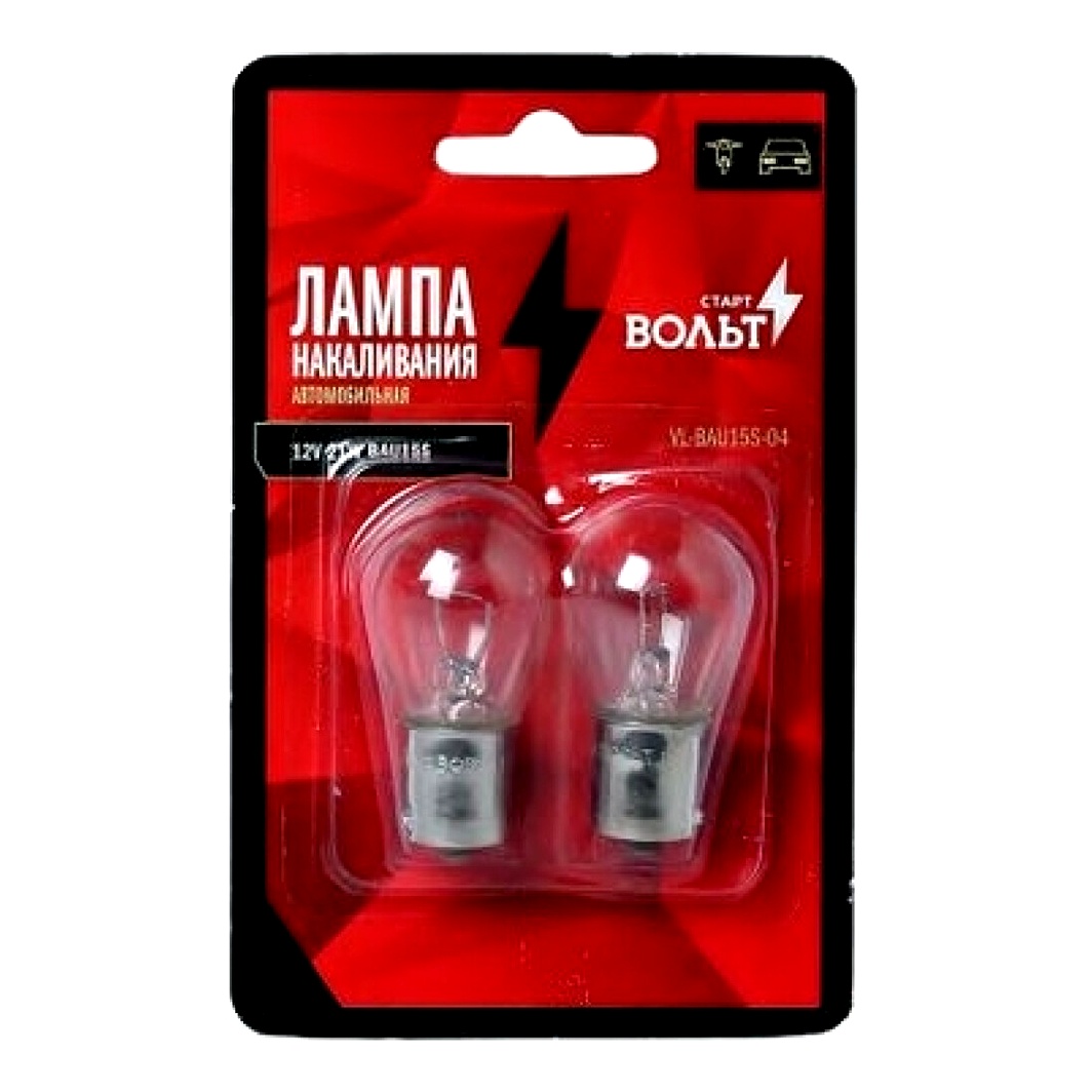 Автолампа розжарювання STARTVOLT P21W BA15s 21W 12V прозора VLBA15S02 - zapix