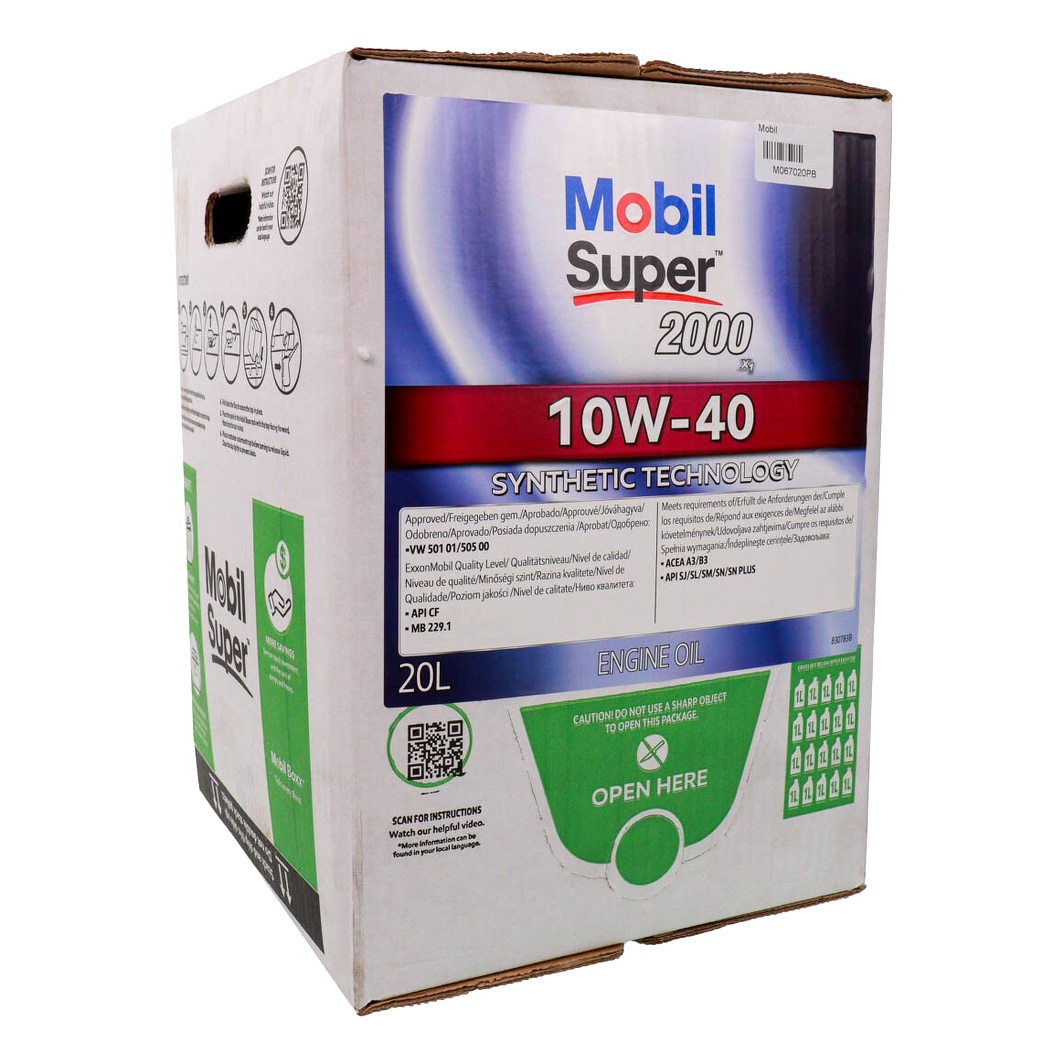 Моторна олива MOBIL Super 2000 X1 10W-40 20 (box) л (M067020PB) - zapix