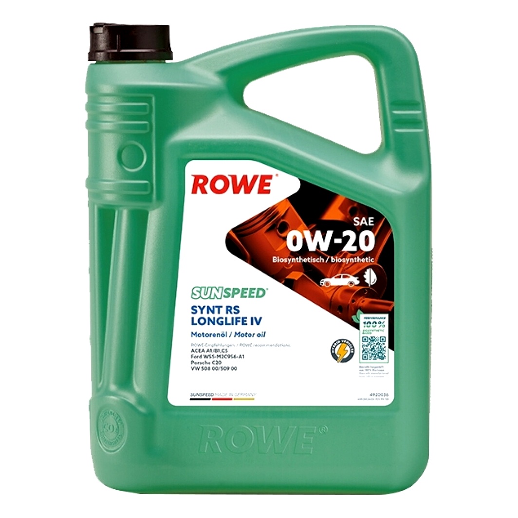 Моторное масло ROWE Sunspeed Synt RS LongLife IV 0W-20 5 л (4920036005099) - zapix