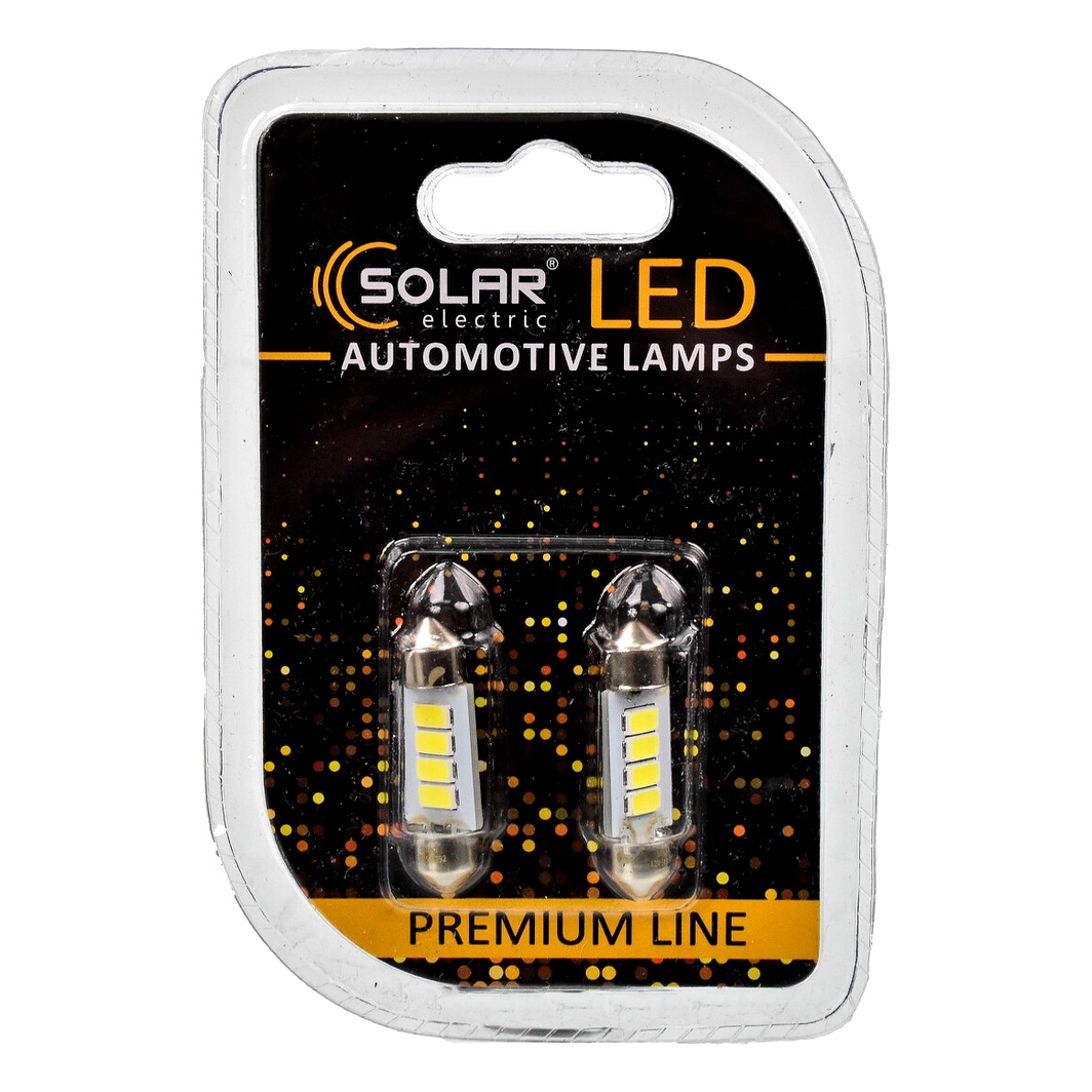 Автолампа LED (світлодіодна) SOLAR C5W SV8.5 12V SL1352 - zapix