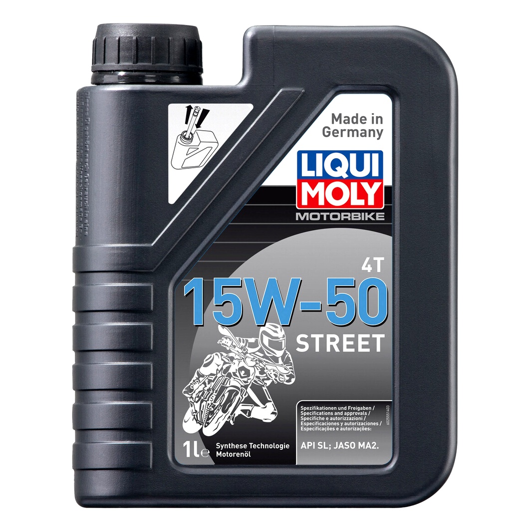Моторное масло LIQUI MOLY Motorbike 4T Street 4T 15W-50 синтетическое 1 л 2555 - zapix