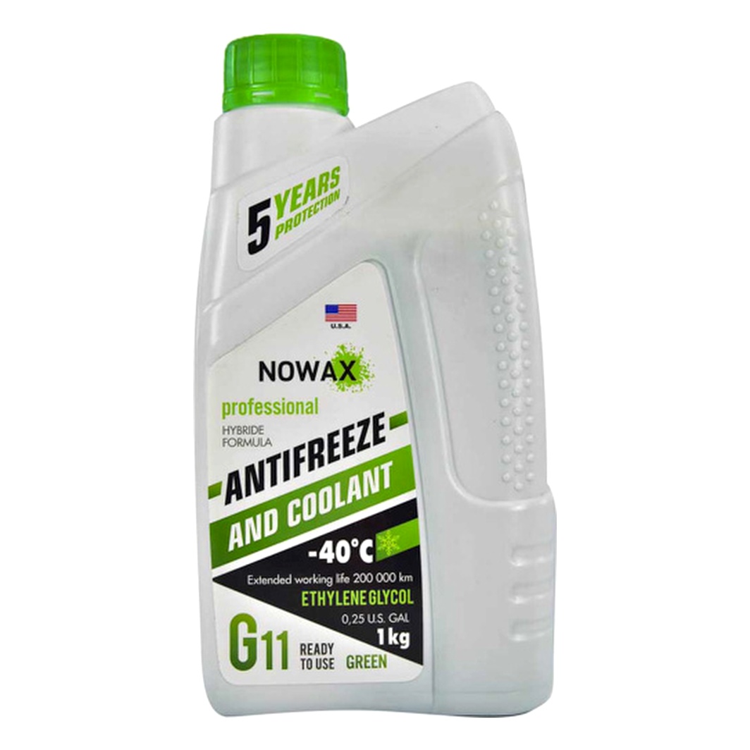 Готовий антифриз NOWAX зелений G11 -40 °C 1 л (NX01008)