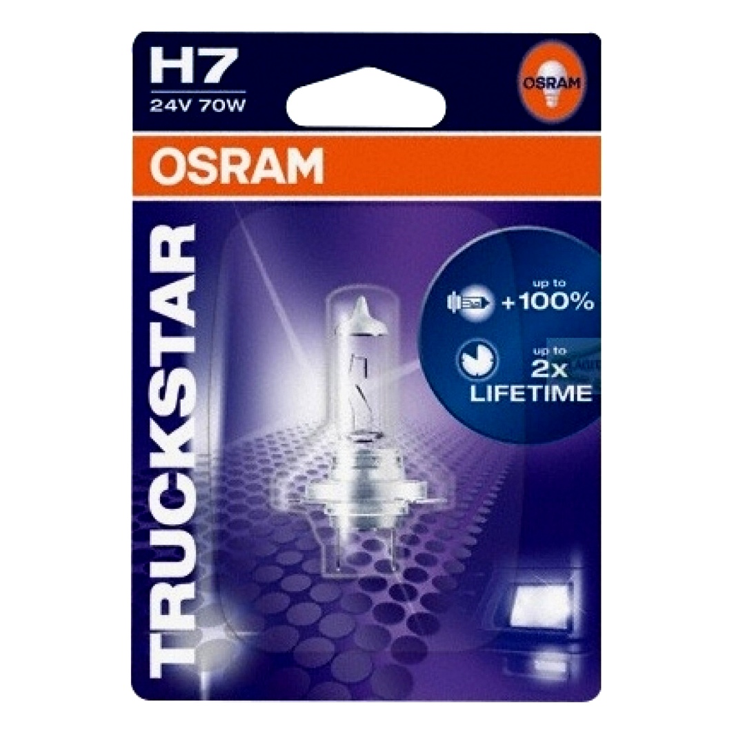 Автолампа галогенова OSRAM Truck Star H7 PX26d 70W 24V прозора 64215LTS01B - zapix