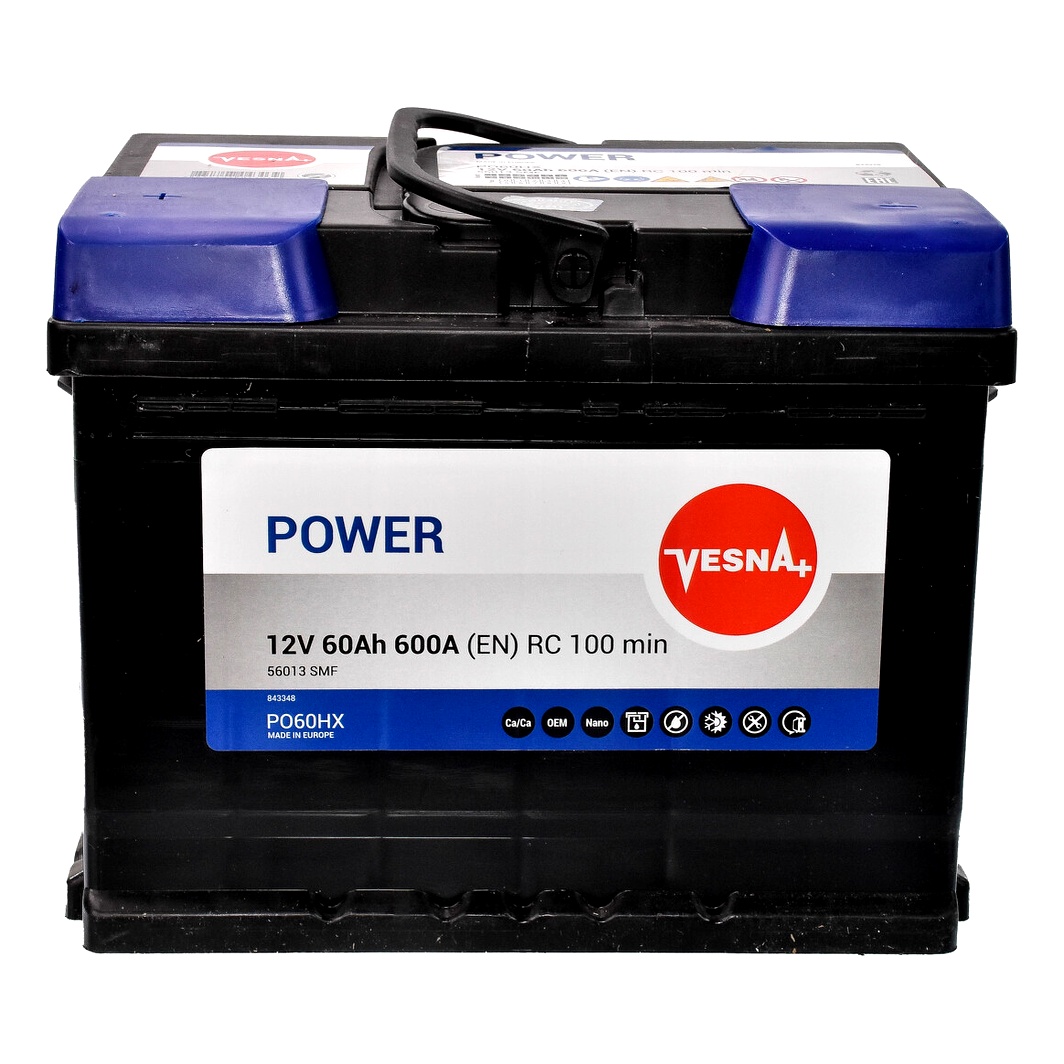 Акумулятор VESNA Power 12V 60Ah 600A L+ 415162 - zapix