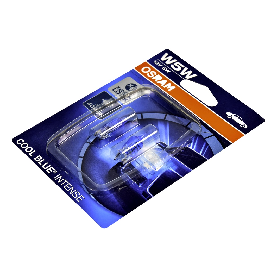 Автолампа галогенова OSRAM Cool Blue Intense W5W W2.1x9.5d 5W 12V синя 2825HCBI02B - zapix