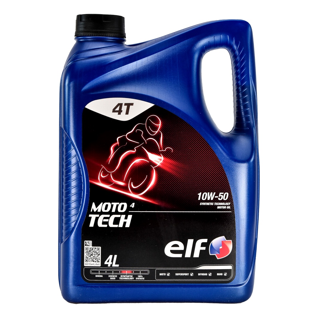 Моторное масло ELF Moto Tech 4T 10W-50 синтетическое 4 л 213950 - zapix
