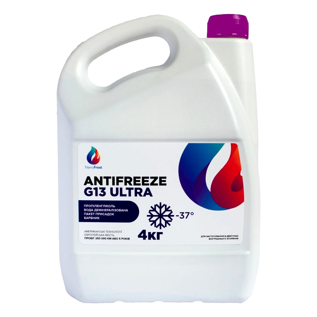 Готовий антифриз NANOFROST Ultra фіолетовий G13 -37 °C 4 л (G13ULTRAVIOLET4) - zapix