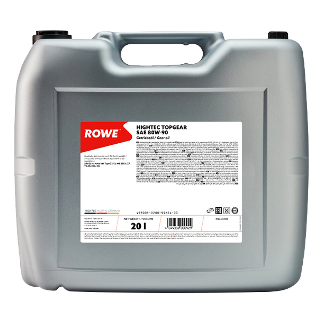 Трансмиссионное масло ROWE Hightec Topgear GL-4 80W-90 20 л 25001020099 - zapix