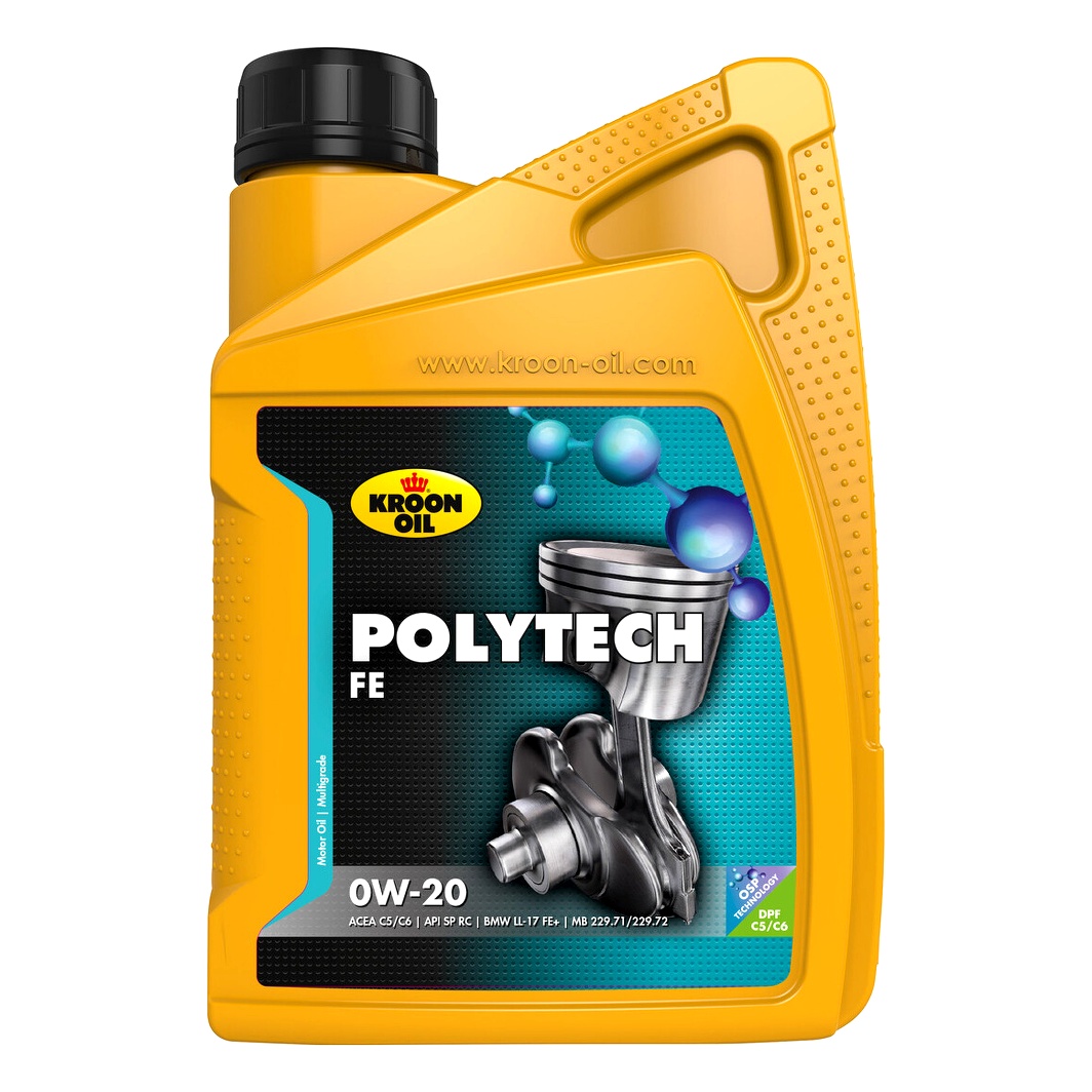 Моторна олива KROON OIL PolyTech FE 0W-20 1 л (37568) - zapix