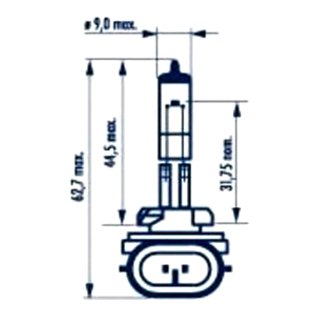 Автолампа галогенова NARVA H27W/2 PGJ13 27W 12V прозора 48042 - zapix