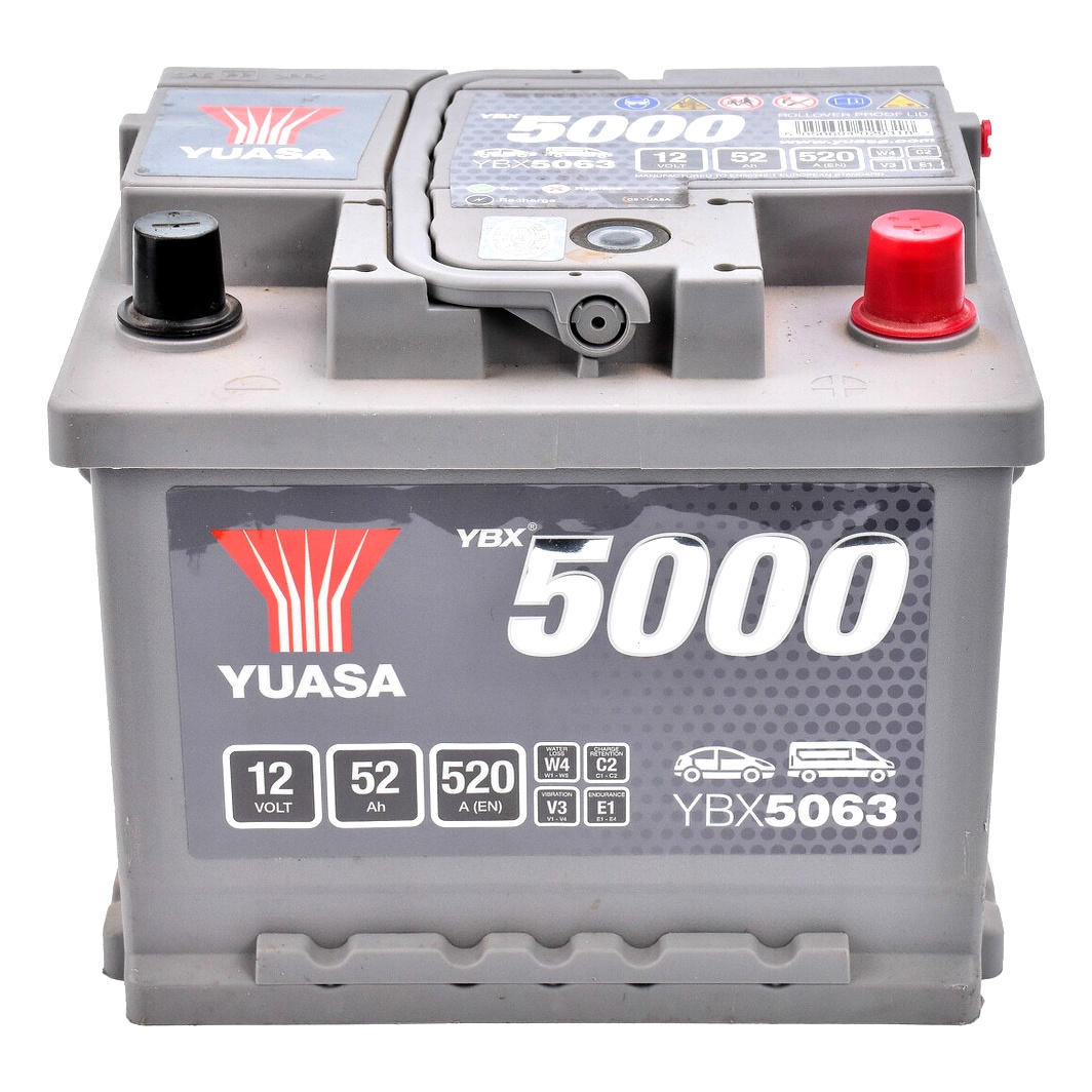 Акумулятор YUASA YBX 5000 12V 52Ah 520A R+ YBX5063 - zapix