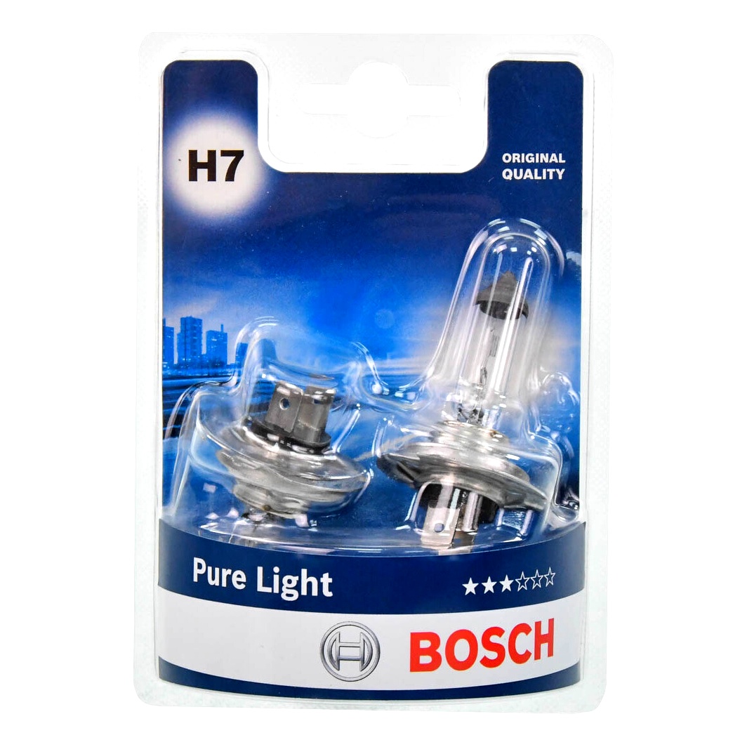 Автолампа галогенова BOSCH Pure Light H7 PX26d 55W 12V 1987301411 - zapix