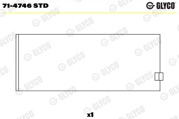 Вкладиші шатунні GLYCO 714746STD - zapix