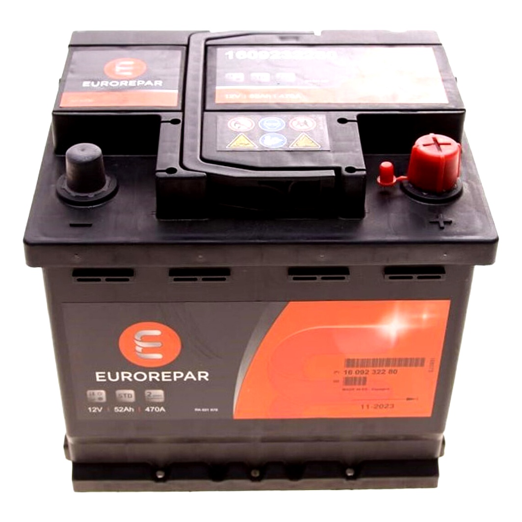 Акумулятор EUROREPAR 12V 52Ah 470A R+ 1609232280 - zapix