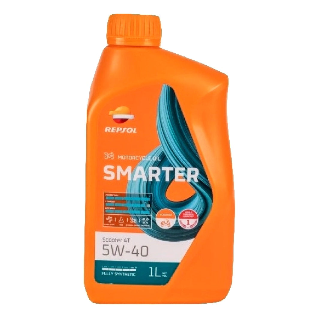 Моторное масло REPSOL Smarter Scooter 4T 5W-40 синтетическое 1 л RPP2060JHC - zapix