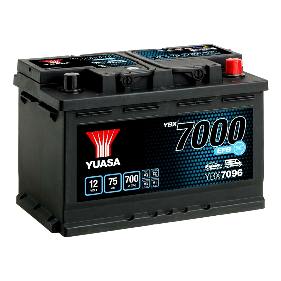 Акумулятор YUASA EFB Start Stop 12V 75Ah 700A R+ YBX7096 - zapix