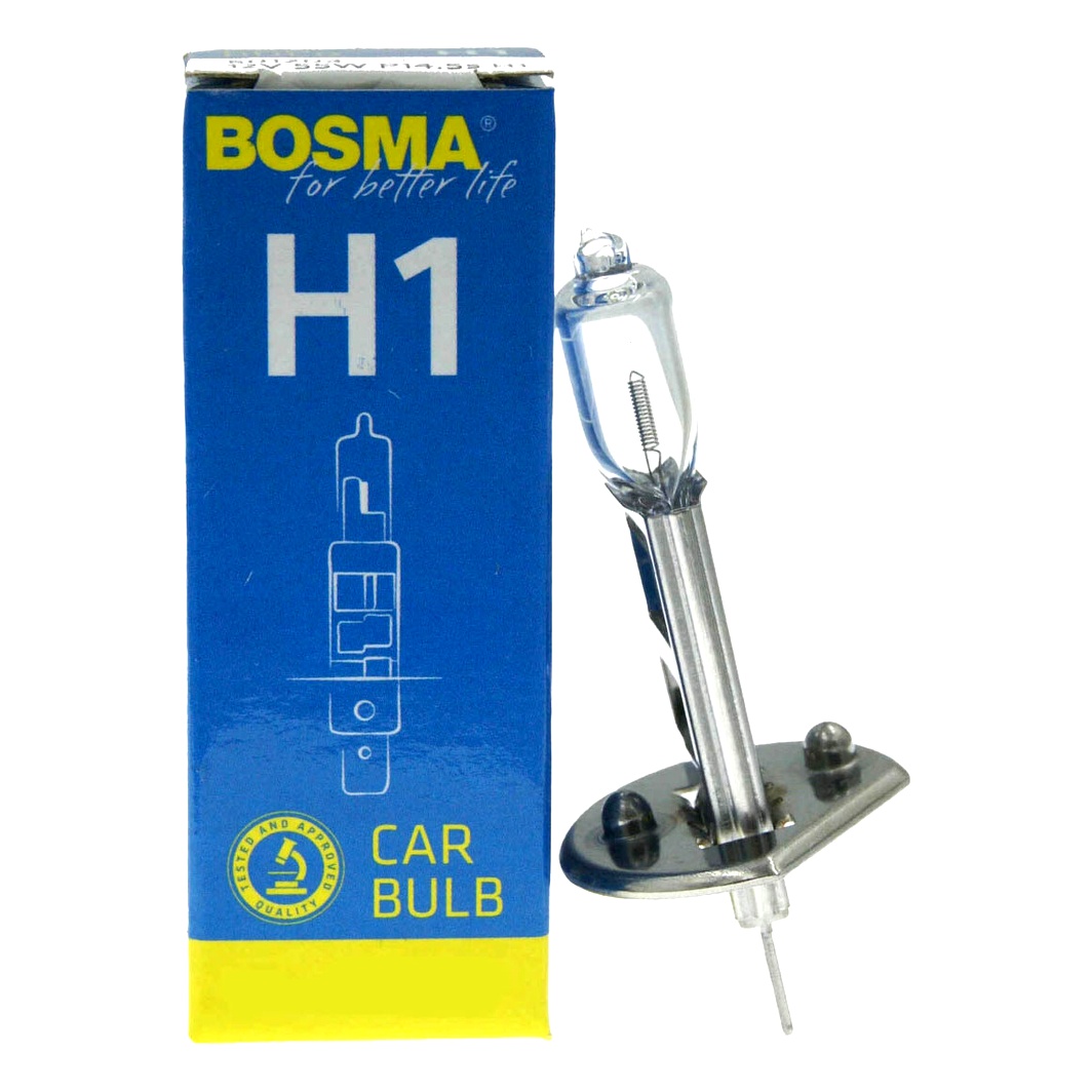 Автолампа галогенова BOSMA H1 P14.5s 55W 12V 1192 - zapix