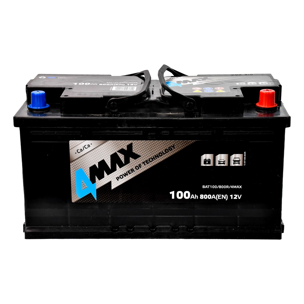 Акумулятор 4MAX 12V 100Ah 800A R+ BAT100800R4MAX - zapix