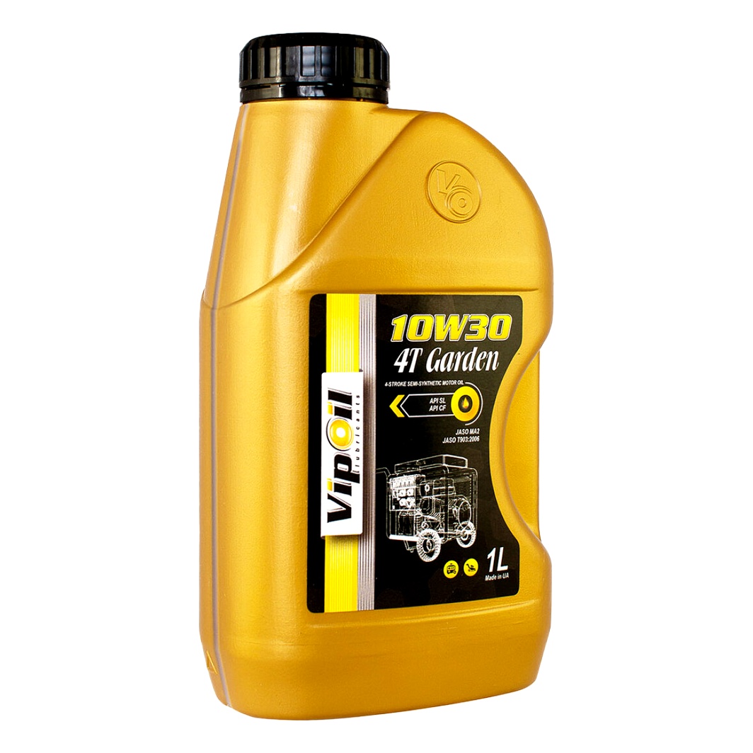 Моторное масло VIPOIL Garden 4T 10W-30 полусинтетическое 1 л 0481247 - zapix