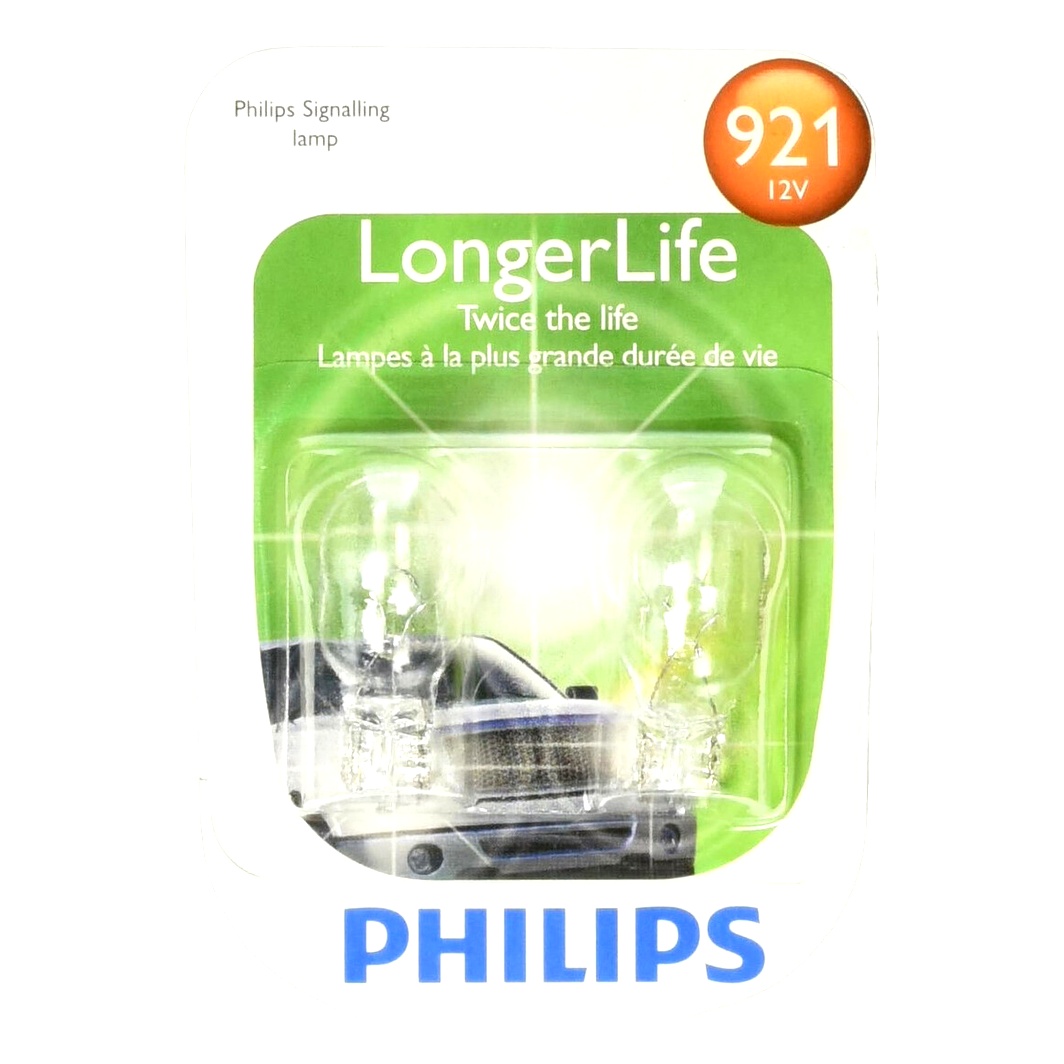 Автолампа розжарювання PHILIPS LongerLife T5 W2.1x9.5d 16W 12V прозора 921LLB2 - zapix